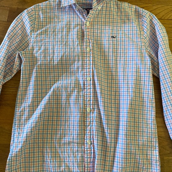 Vineyard Vines Youth Large 16 Shep & Ian Whale Shirt, Blue Red 100% Cotton - Picture 4 of 12